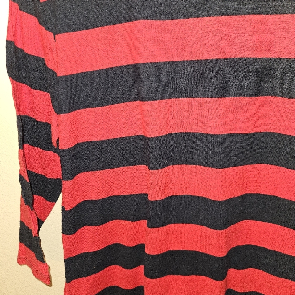 JCP Womans Striped 3/4 Sleeve Top Size Xl - Picture 13 of 14